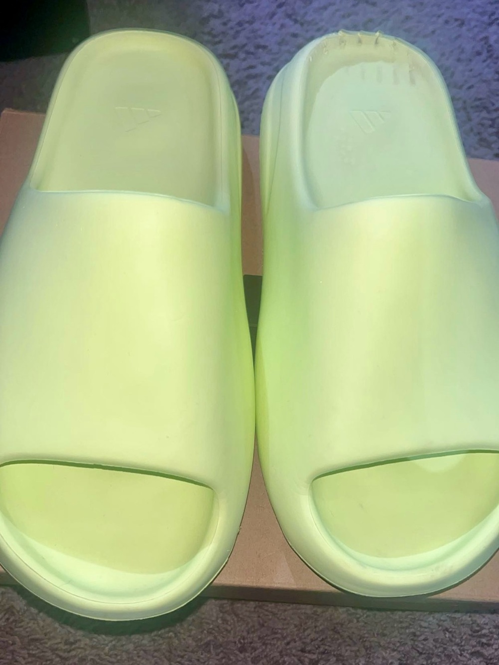adidas Neon Lime Slide Sandals